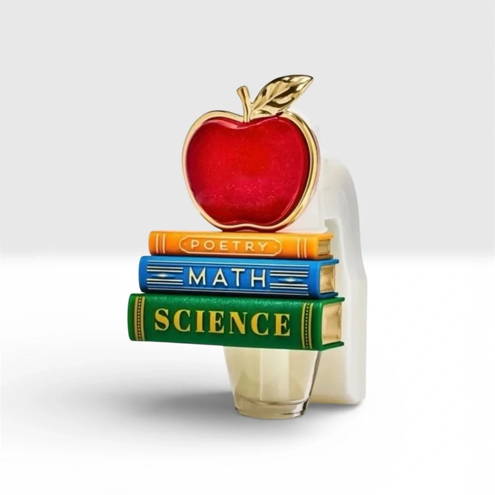 Bath & Body Works APPLE ON BOOK TEACHER~SCHOOL WALLFLOWER PLUG NEW!